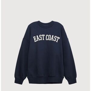 Oak + Fort “East Coast” sweatshirt- navy blue - men’s size small